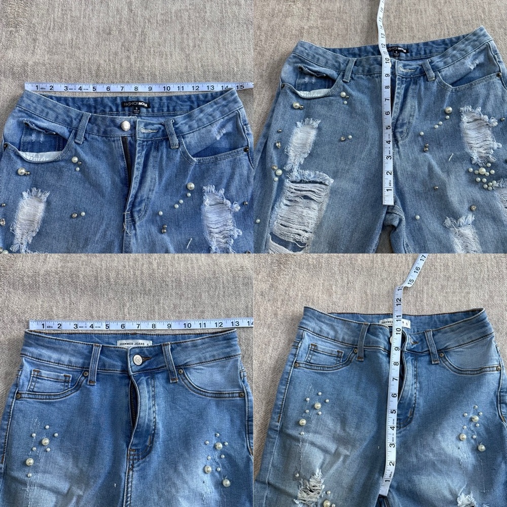 Bundle of 2 Pearl Embellished Jeans! Small 6 - Picture 5 of 5